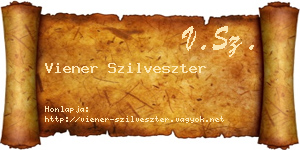 Viener Szilveszter névjegykártya